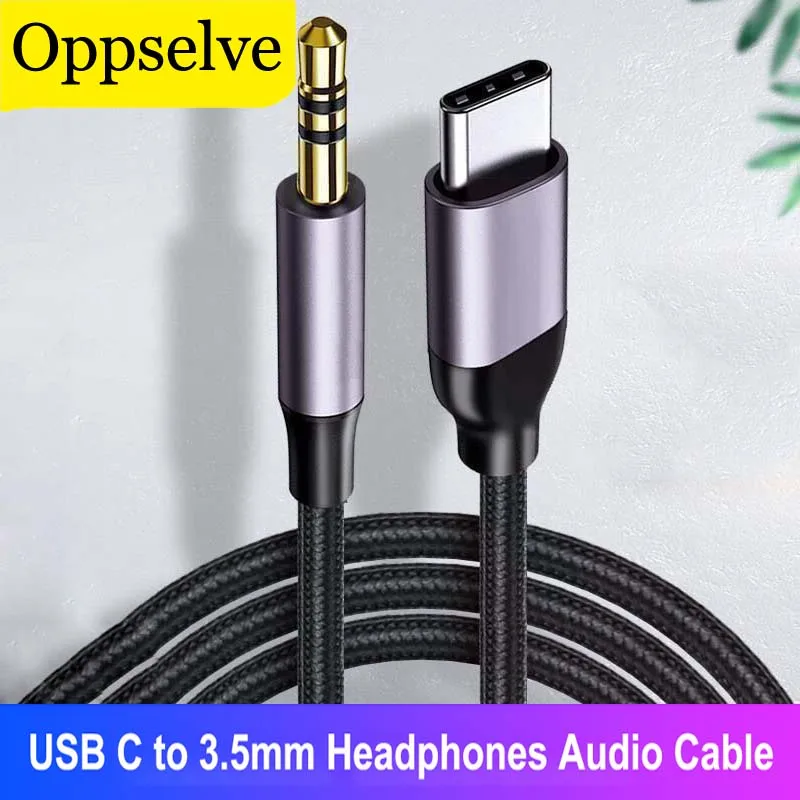 

0.5M 1M 1.5M USB Type C to 3.5 MM Jack AUX Cable DAC Type-C Audio Kabel for Car Speaker Headphone Tipo C Auxiliary Adapter Cabo