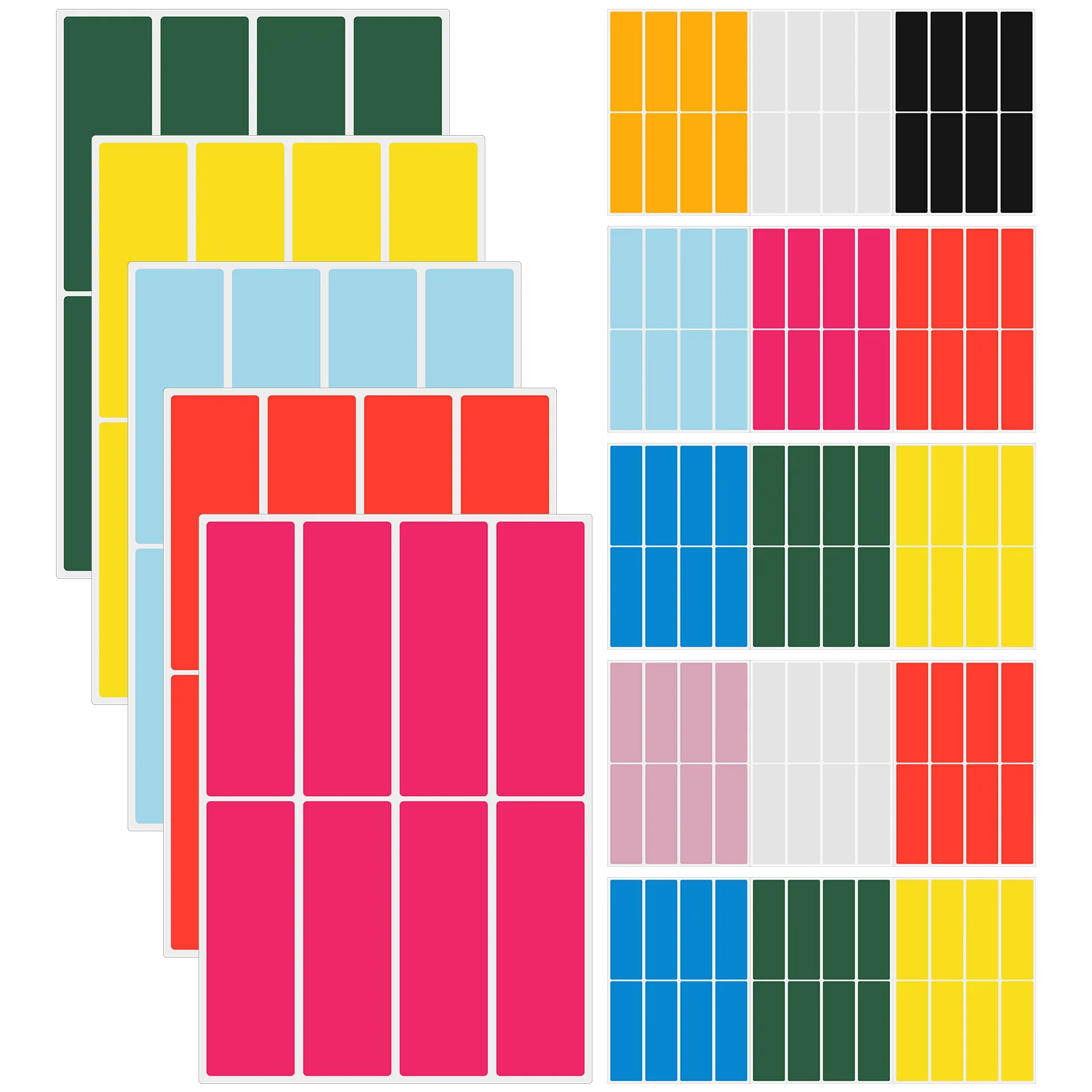 

100pcs Colorful Label Stickers Blank Classification Labels For Home Office Kitchen Storage Sorting Paper Tabs Marking