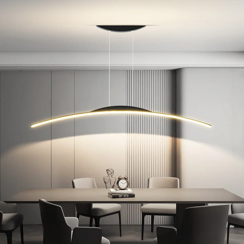 

Modern LED Chandelier For Dining Room Kitchen Bar Living Room Bedroom Ceiling Pendant Lamp Black Simple Design Chandelier Light