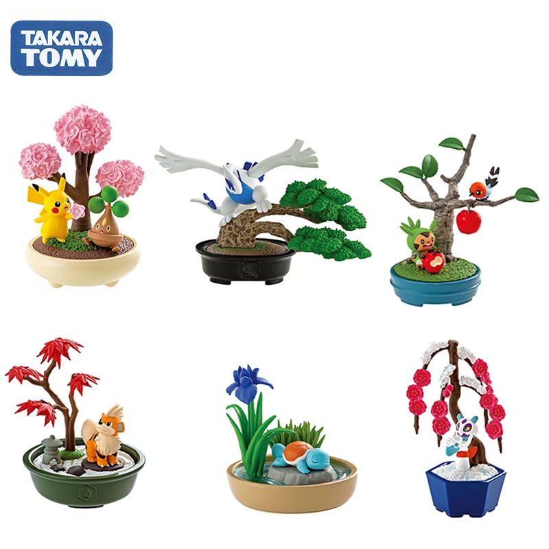 Takara tomy pokemon uma pequena história de quatro estações cena em miniatura ornamento decoração modelo periférico brinquedo dos desenhos animados presente de aniversário