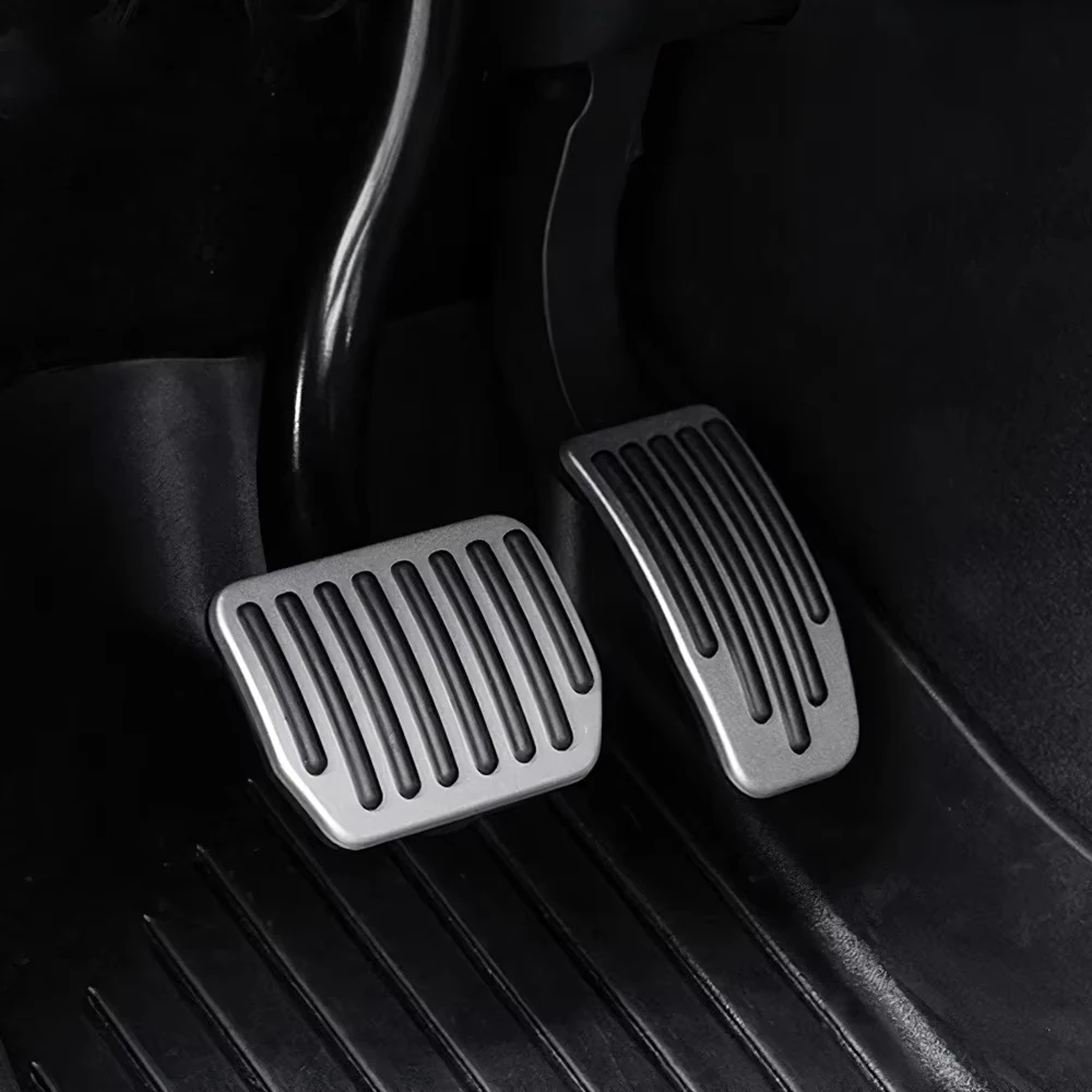 

Нескользящие накладки на педали Tesla Model Y 2025, алюминиевые коврики для подставки тормоза акселератора — аксессуары для обновления улучшенной ручки