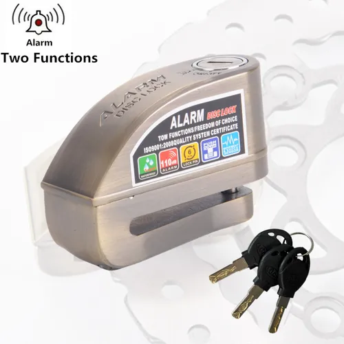 Imagen 2 del producto Falante-cerradura de alarma de freno de disco de motocicleta, difuncional, Motor de bicicleta, Scooter, rueda antirrobo, bloqueo de freno de disco, resistente al agua
