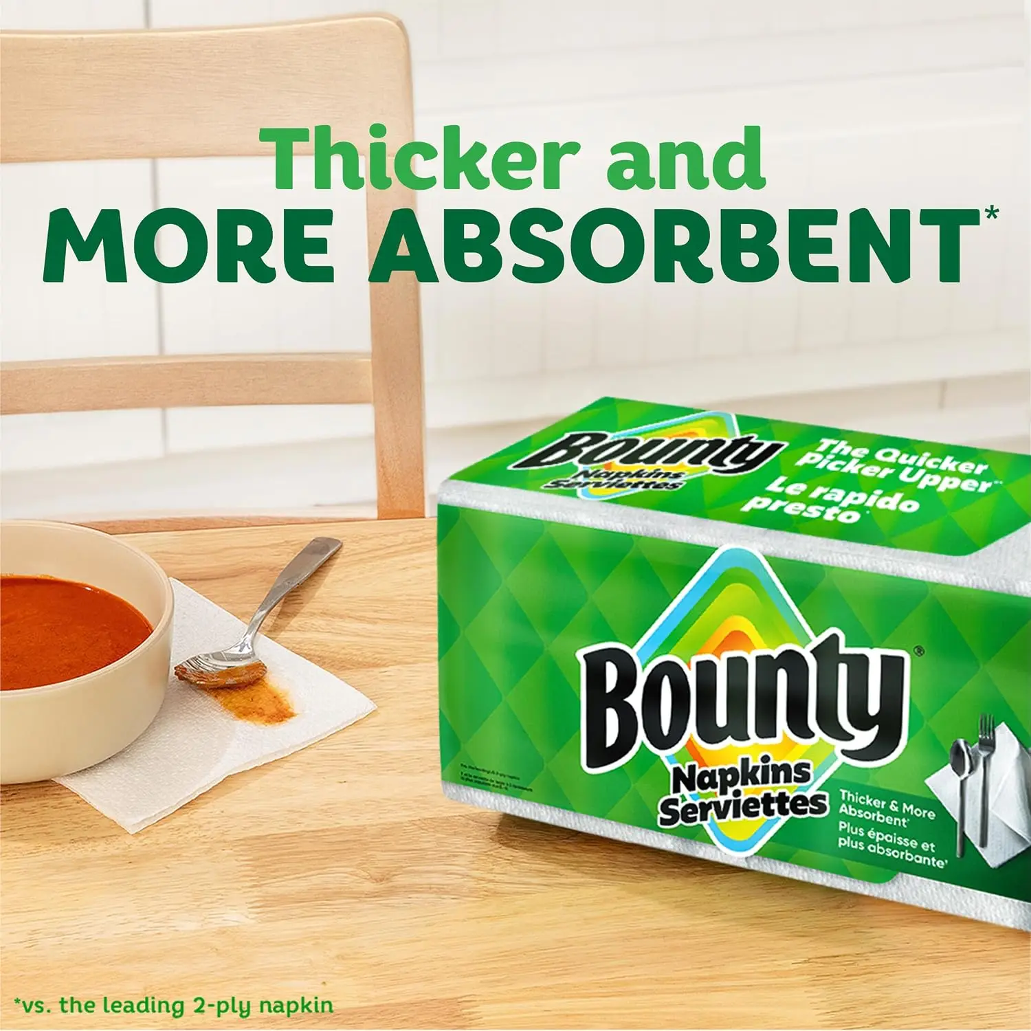 Bounty Paper Napkins, White, 200 Count, Packaging may vary