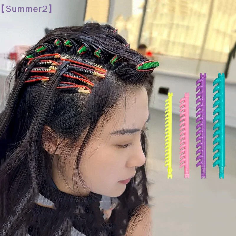 【Xia2】20/30Pcs Hair Root Perm Rods Bars Curlers With Clips Bangs Volumizing Waves Fluffy Salon Hair Rollers Hair Styling Tools