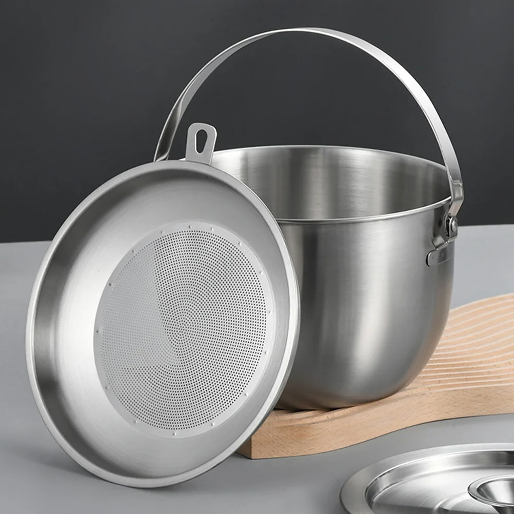 

Stainless Steel Oil Filter Grease Container With Strainer For Bacon Ghee Cooking Fat Storage Kitchen Use Heat Resistant