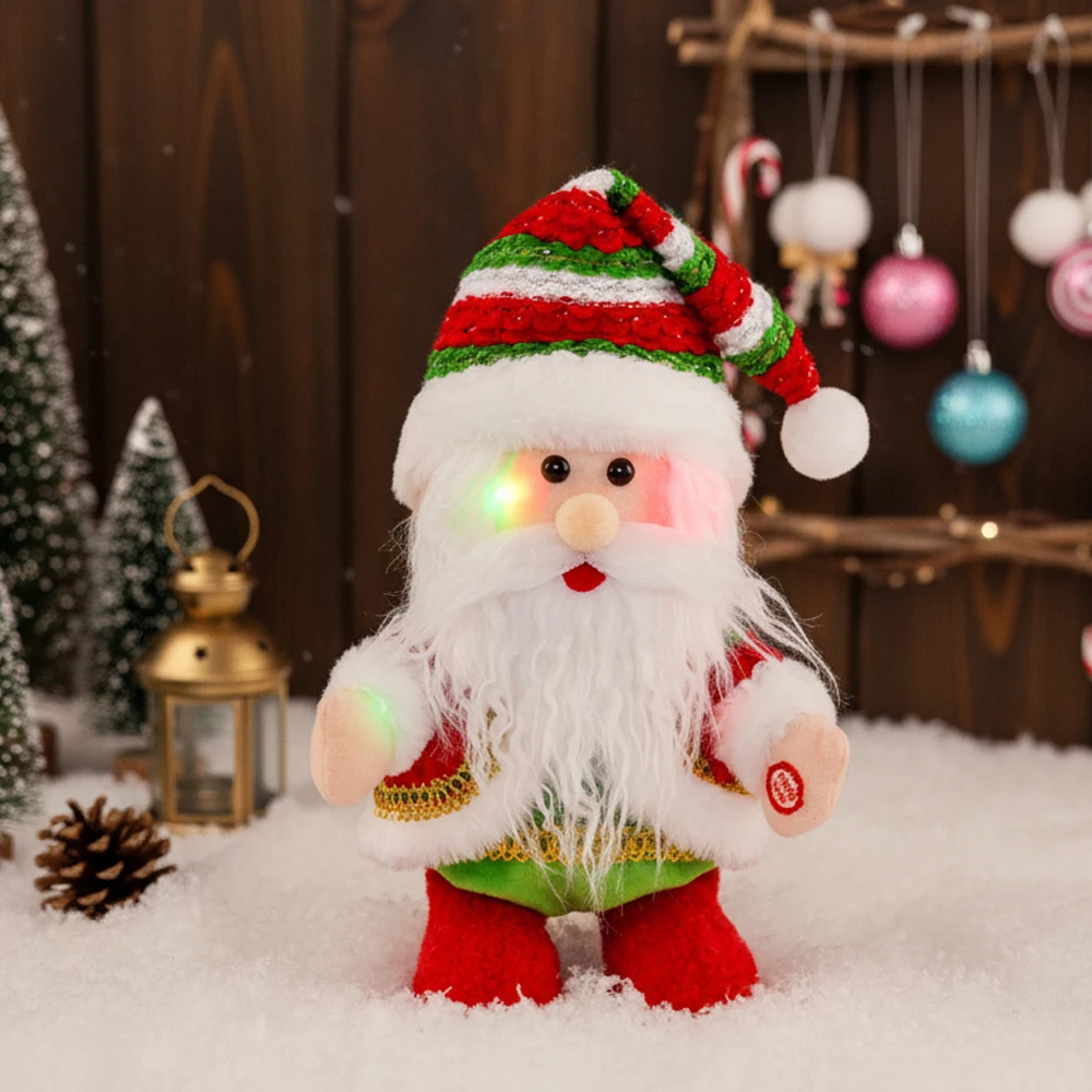 

Пение Танцующий Санта-Клаус Рождество со светом Интерактивная рождественская статуя Санта-Клауса Веселый подарок для детей и взрослых, праздничное украшение