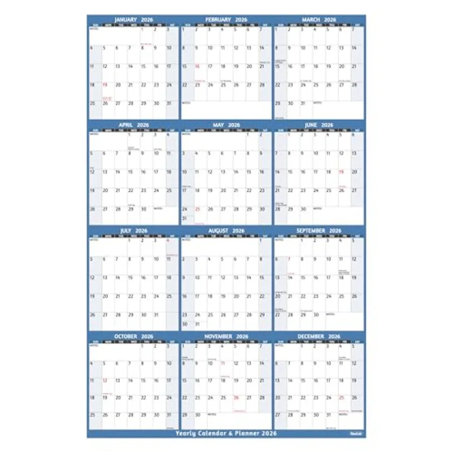 

2026 Yearly Wall Calendar - Large Yearly Calendar 2026 Jan 2026 - Dec 2026 25.2" x 38.2" Open 2026 Calendar Large Wall Calendar