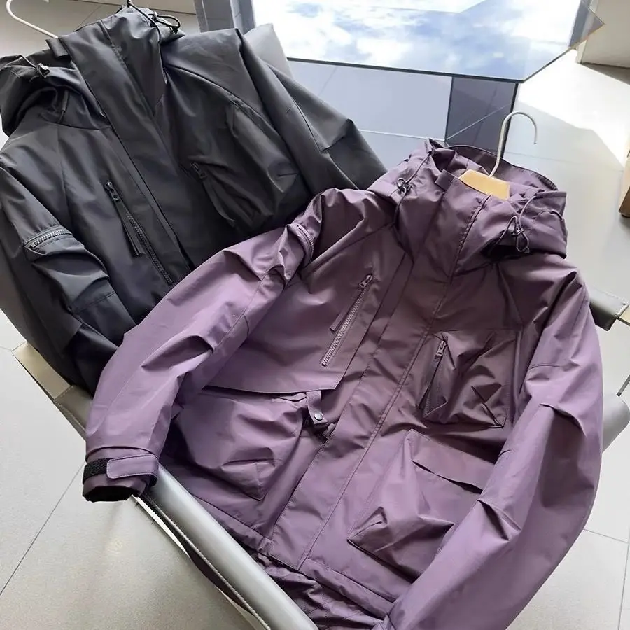 

Весна/Лето 2022, новая женская куртка, свободная пригородная ветрозащитная толстовка с капюшоном, пальто