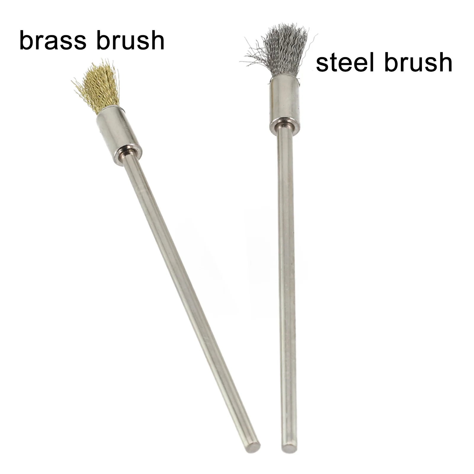 Pencil Brushes 3mm Shank For Cleaning Deburring Polishing Mounted Abrasive Polishing Wire Wheel Rotary Tools Accessory