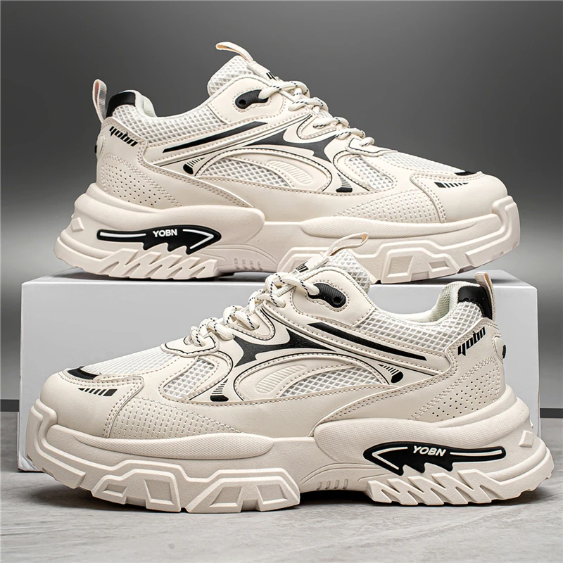 

2026 New Trend Men's Low Top Dad Shoes Breathable Lightweight Comfortable Casual Sneakers Fashion Chunky Trainers