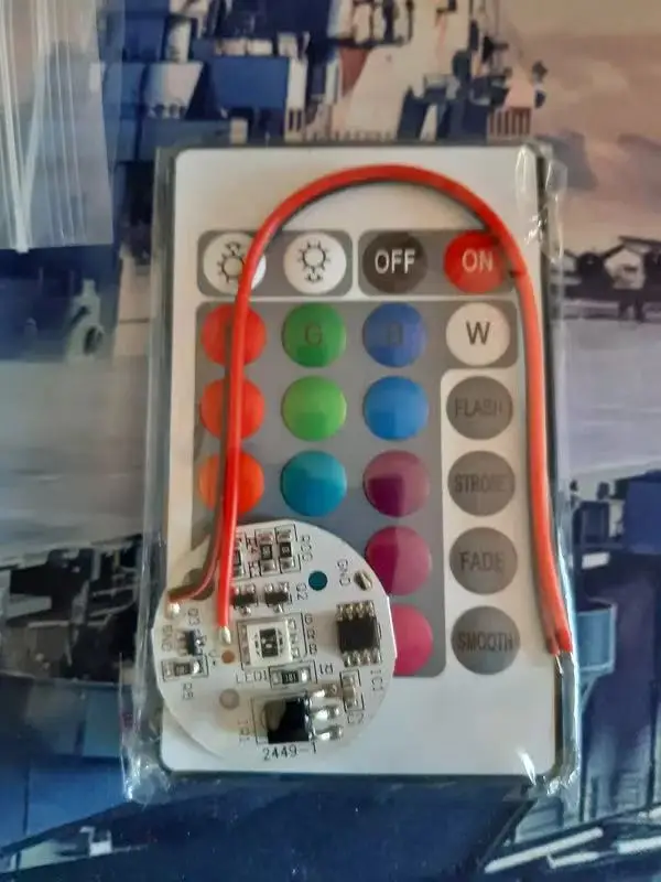 5 فولت الجهد المنخفض LED أضواء لوحة اللون RGB مصباح مجلس 3 واط الملونة التدرج مصدر IR 24-مفتاح اللاسلكية مفتاح بالتحكم عن بعد تشغيل/إيقاف التحكم #6