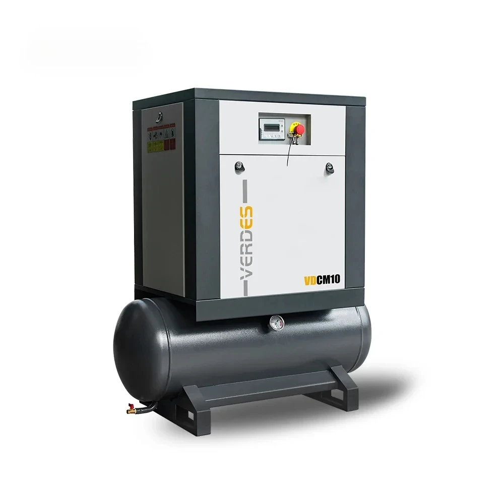Portable 10hp Screw Air Compressor 2in1 Type Tire Inflator Portable Air Compressor Compressors 300 Liter
