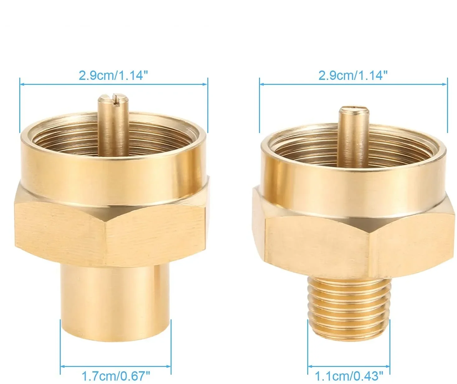 2 sztuk/para 1LB propan butla gazowa połączenie 1/4 \