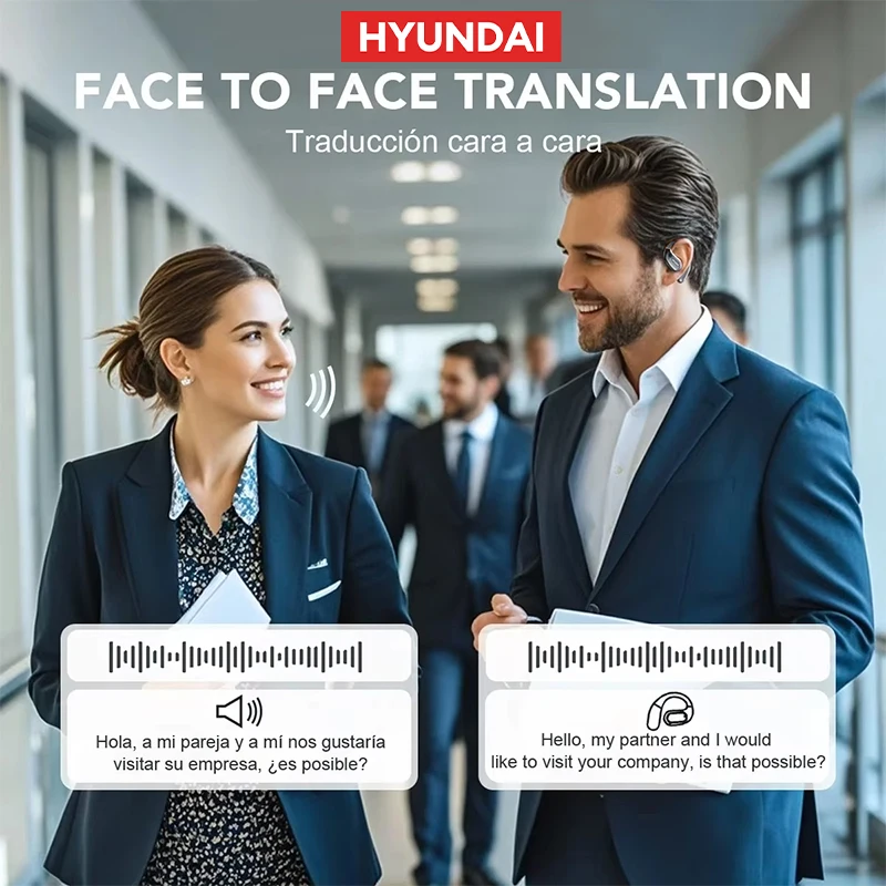 اختيار HYUNDAI HY-X15Ultra AI ترجمة OWS سماعات متعددة اللغات سماعة لاسلكية تعمل بالبلوتوث 5.4 سماعات ألعاب في الوقت الحقيقي