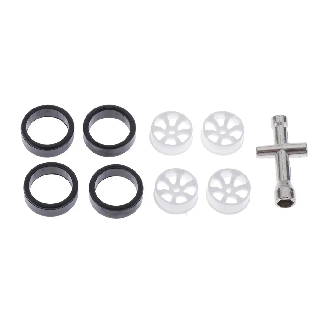 4xRC Car Tires&Wheel Rim and Cross Wrench Sleeve for Wltoys K969 Spare Parts