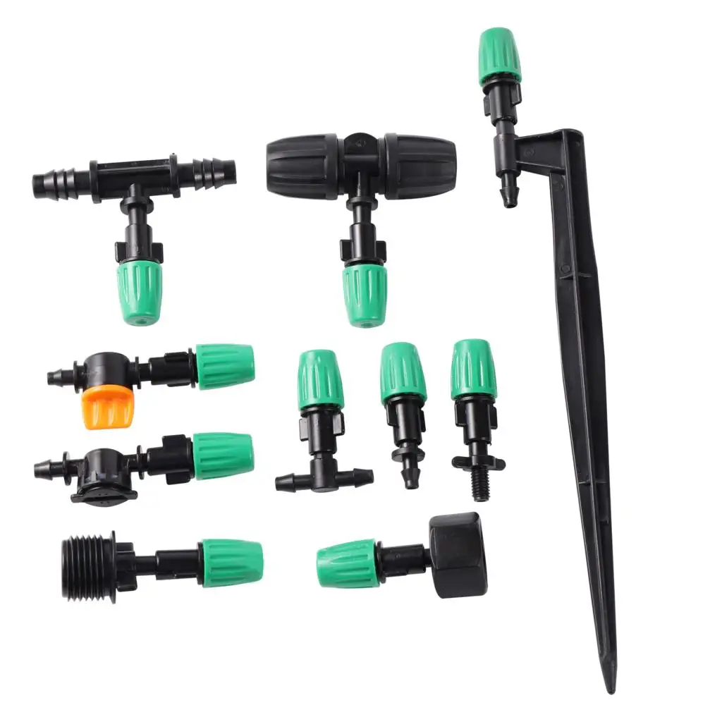 5Pcs Irrigation System Misting Nozzle with Different Connector Agriculture Garden Watering Sprayer Drop Temperature Dust Removal