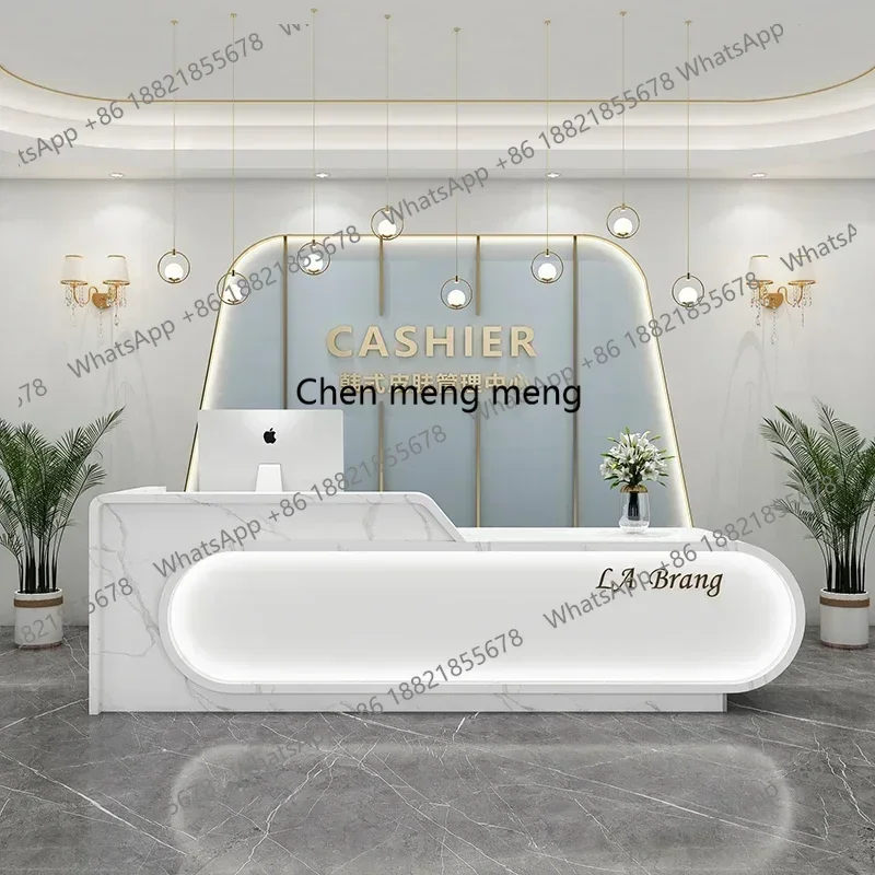 

Party Reception Tables Furniture Luxury Beauty Salon Bank Counter Table Supermarket Counters For Small Recepcja