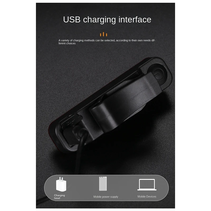 Fietsachterlicht LED Multi-Mode Opladen Mountainbike Achterlicht met hoge helderheid Fietsuitrusting