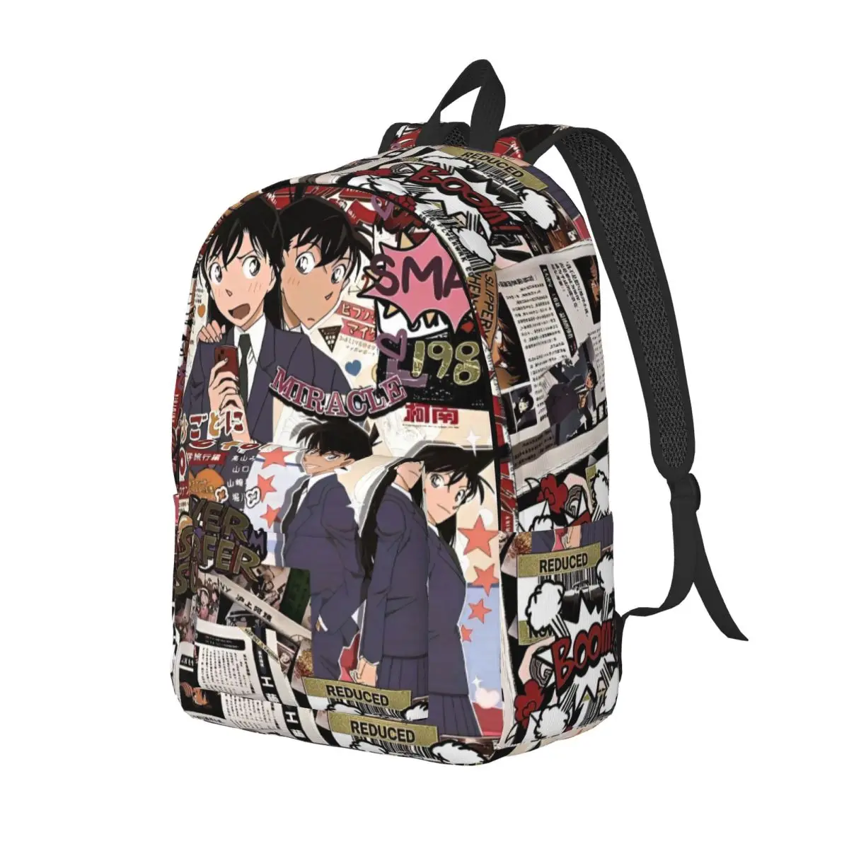 Detective Conan Cool Backpack Lightweight School Travel Ran Mouri Conan Edogawa Daypack Men Women Laptop Computer Canvas Bags