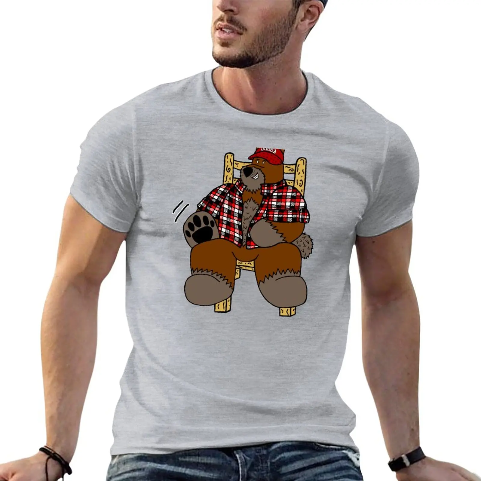 

Daddy Bear T-Shirt graphics oversized korean fashion quick-drying mens big and tall t shirts