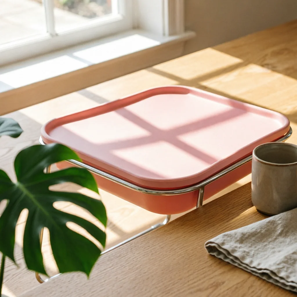 Rectangular Pet Bowl Deep PP Bowl Insert Non Slip Raised Feeder Easy to Clean Dishwasher Safe