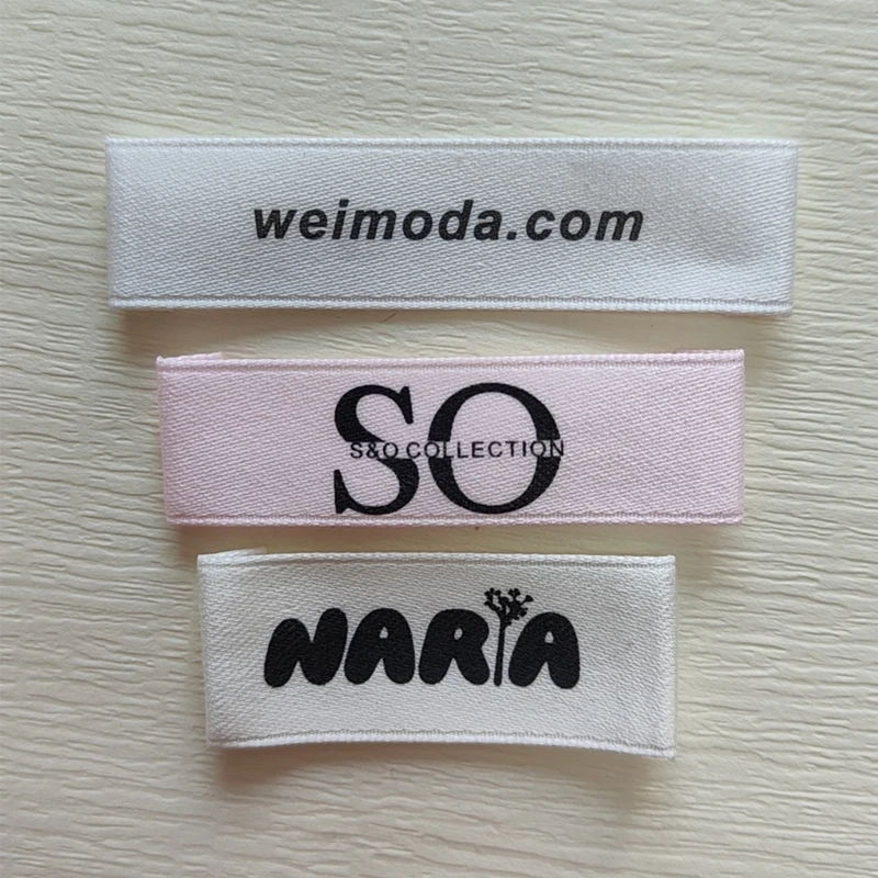 Cotton Cloth Label for Baby Clothes Custom Your logo Polyester Cotton Labels End fold Garment Labels