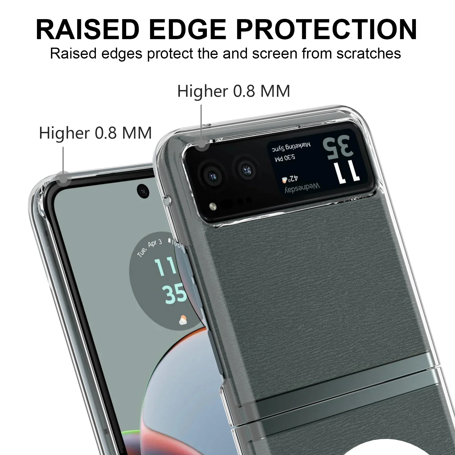 For Motorola Razr 40 Magsafe Case Transparency Folding Shockproof Protection Wireless Charging Magnetic Hard Cover Accessories