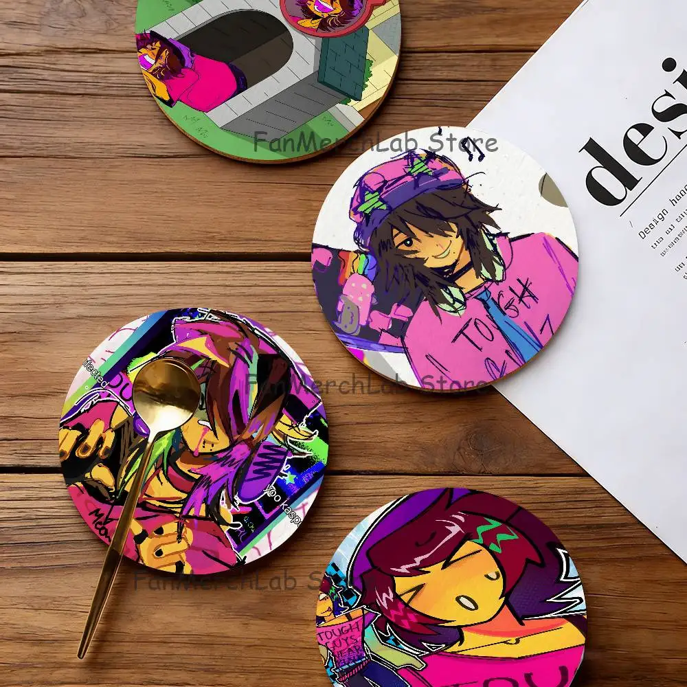 

R-RegretevatorS I-InfectedS Round Coaster Non-slip table mat Insulated Coasters Kitchen Dining Room Tabletop Decor