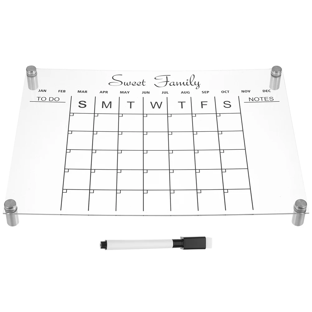 

Acrylic Message Board Reusable Writing Planning Dry Erase Boards Erasable Transparent Desk Small Clear