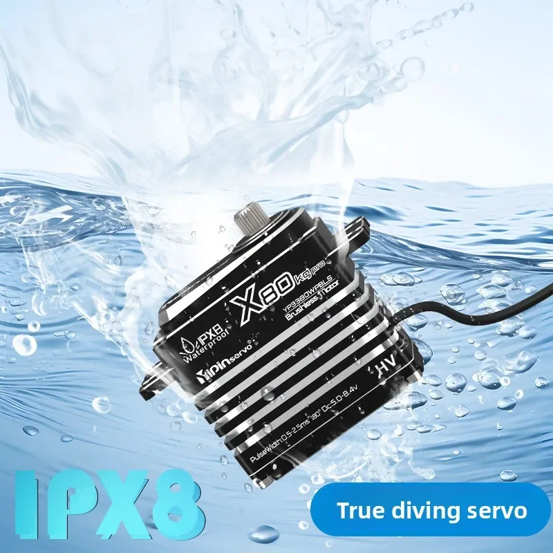 

YServo G80KG Submersible Servo: High Torque Digital Cup Motor for RC Models, Industrial Grade, DIY, and Hobbyist Applications