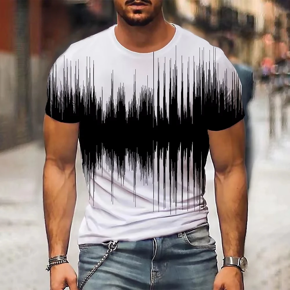 

Men's T-Shirt Classic Print Fashion Men's Short Sleeve Outdoor Casual Camping Running Tops Breathable Lightweight Men's Clothing