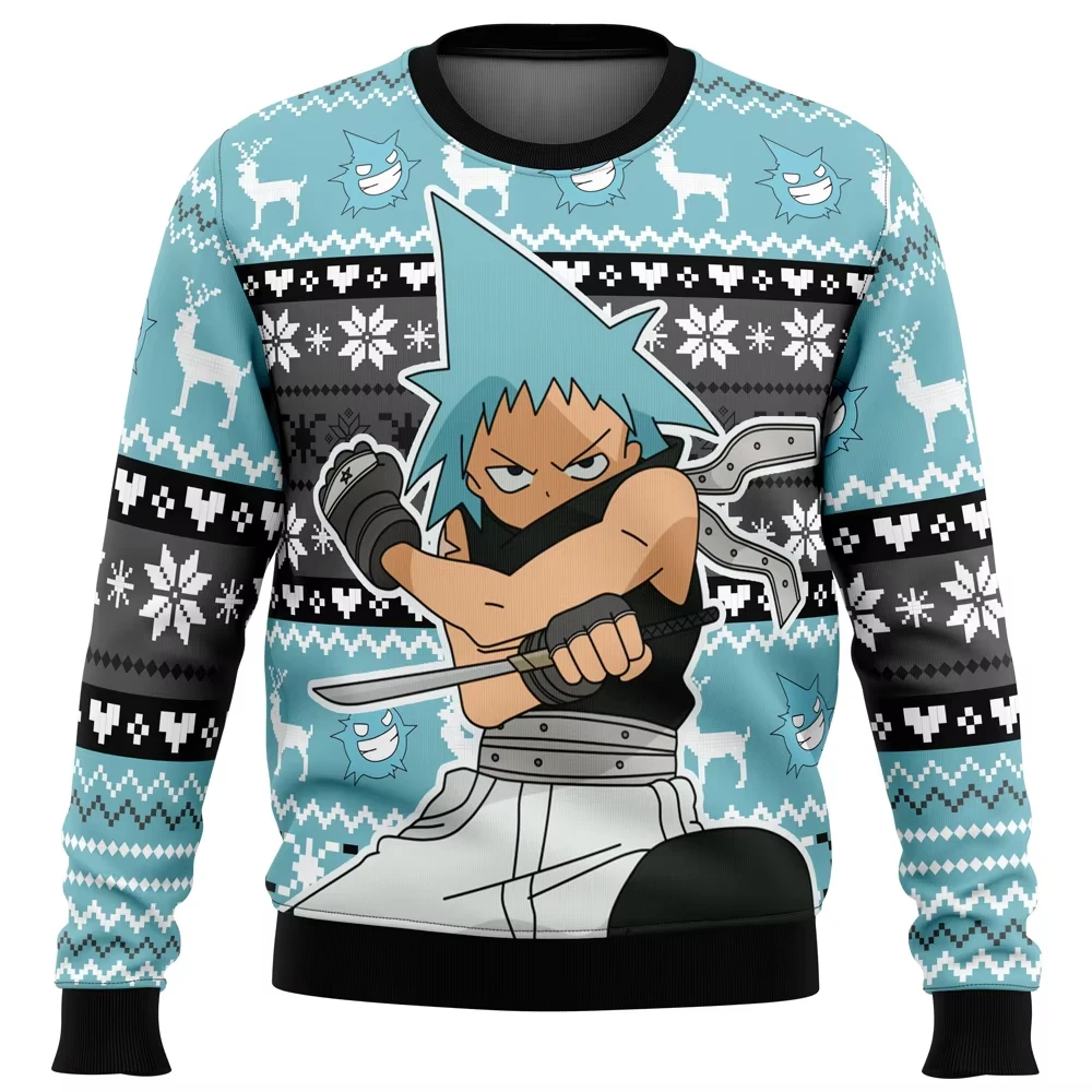 Soul Eater Crona-Pull Père Noël pour Homme, Sweat-shirt et Haut 3D, Automne et Hiver