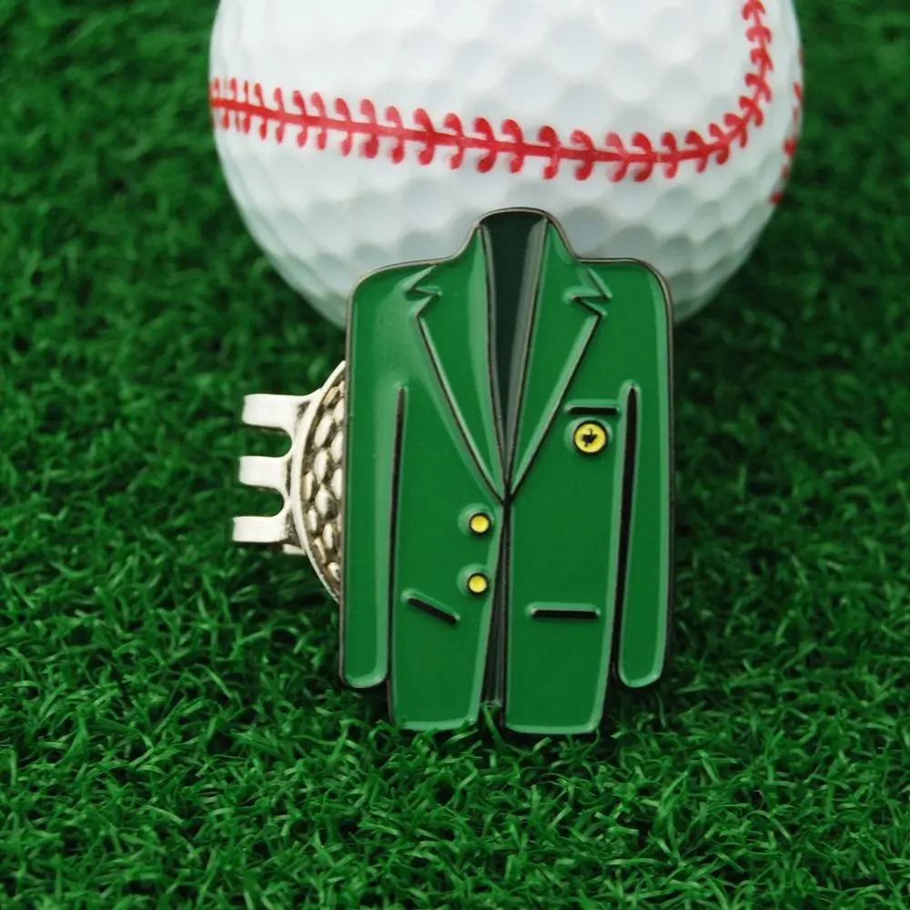 โลหะผสมทนทาน MARKER Golf Ball Mark แจ็คเก็ตสีเขียวแม่เหล็กคลิปหมวกกอล์ฟน้ําหนักเบา Tiger Golf CLIP MARKER Mark Golf Ball ตําแหน่ง