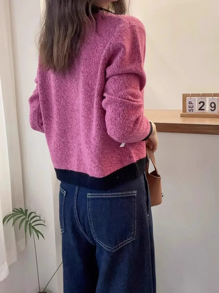 Phụ Nữ Mới Nhẹ Nhàng Rời Tất Cả Các Trận Đấu Dệt Kim Thời Trang Cổ Tim Áo Khoác Áo Khoác Nữ Thời Trang Thanh Lịch Chất Lượng Cao Mềm Mại Sang Trọng Ngọt Ngào mồ Hôi