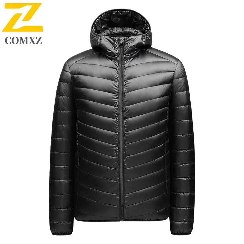 2025 New Down Jacket Men Winter Classic Hooded Outdoor Skiing Thickened Parka Camping Warm Windproof White Duck Down Coat​