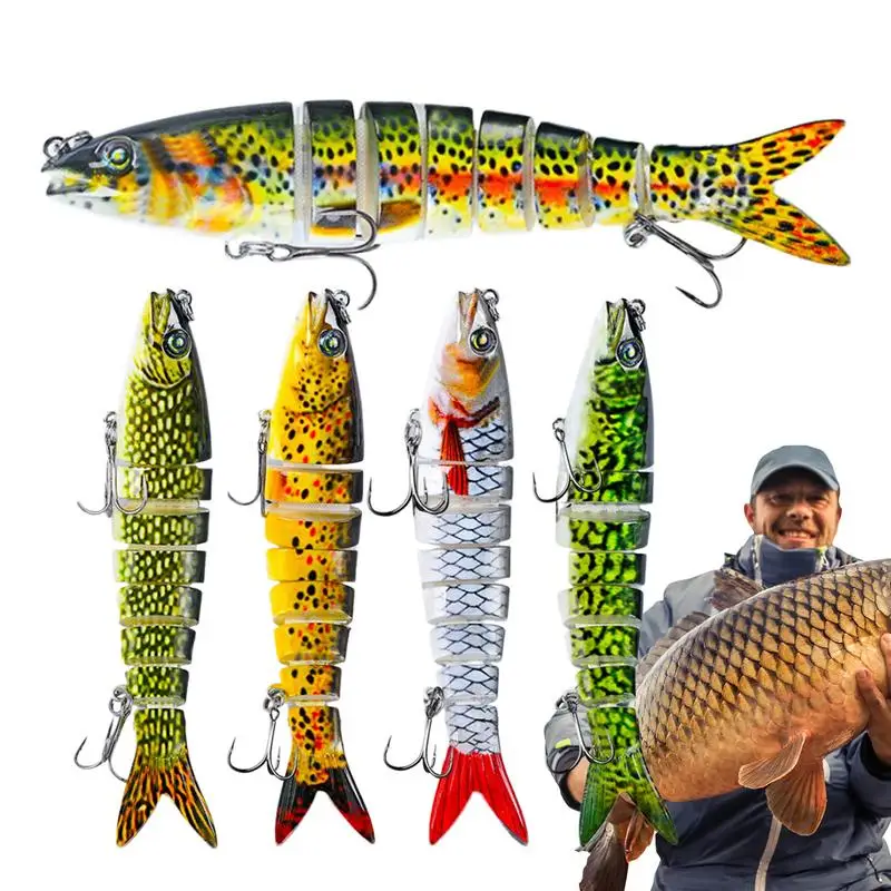 Fishing Lures For Freshwater And Saltwater Realistic Fishing Lures Bass And Predatory Fish Sharp Hooks For Secure Catch