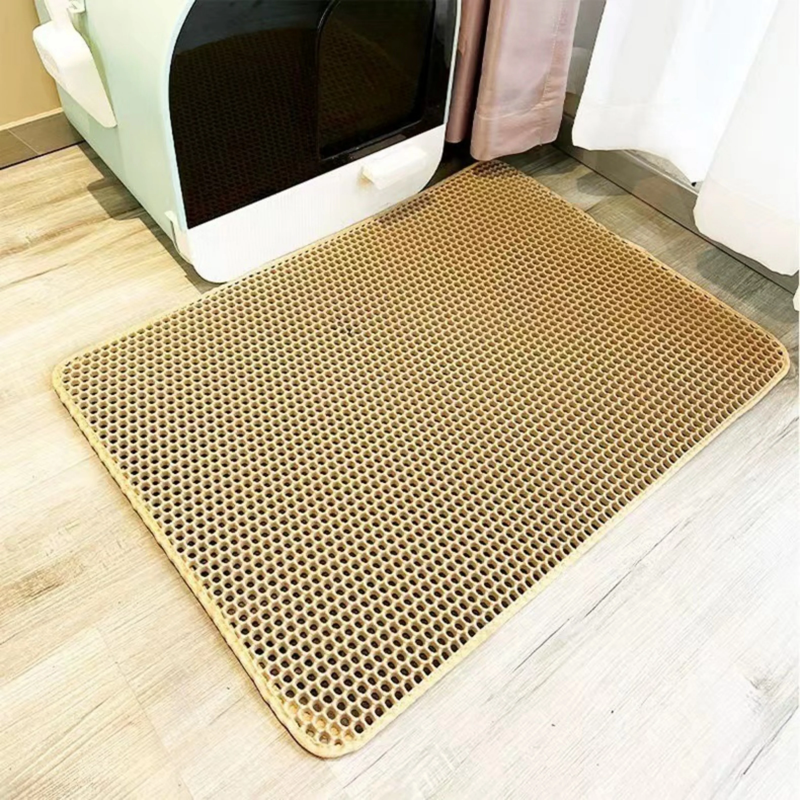 

Eva Double Layer Waterproof Cat Litter Pet Litter Box Mat Pet Toilet Cat Mat Nonslip Sand Cat Washable Mat Large Size Cat Litter