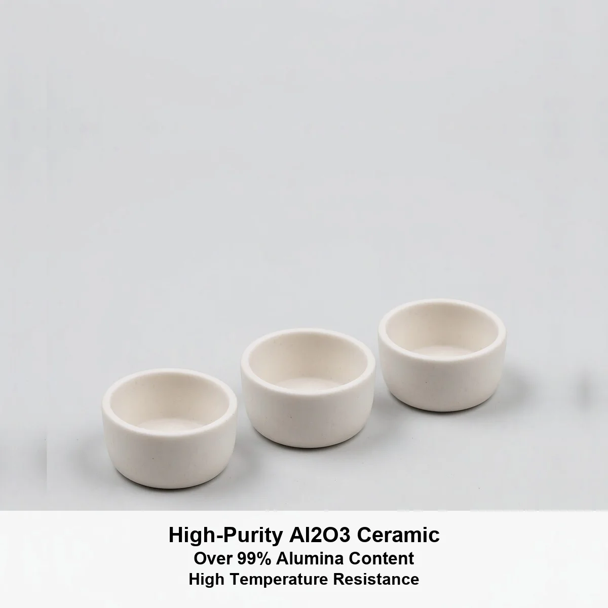 3ml-40ml Alumina Crucible 99% Pure Al2O3 Arc-shaped Corundum Ceramic Smelting Bowl Lab Melting Furnace Tool
