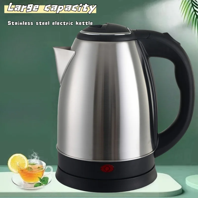 304 Stainless Steel Electric Kettle Portable Large Capacity 2L Mesh Water Outlet Design Tea Kettle Student Dormitory Teapot