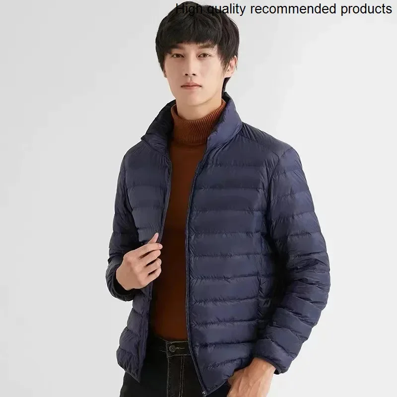 quality New high arrivals Mens lightweight down jacket with stand collar Casual down jacket tops