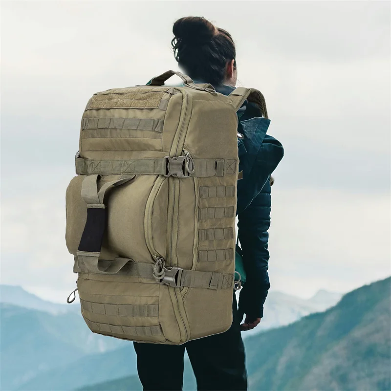 LQARMY 30L 45L 80L Men Sport Gym Bag Tactical Waterproof Backpack Sports Travel Bags Molle Camping Backpacks