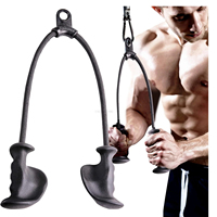 Fitness Biceps Triceps Rope Pull Down Grip Handles Muscle Gym Rope Pulley Cable Machine Attachment Back Pulls Pulley Accessories