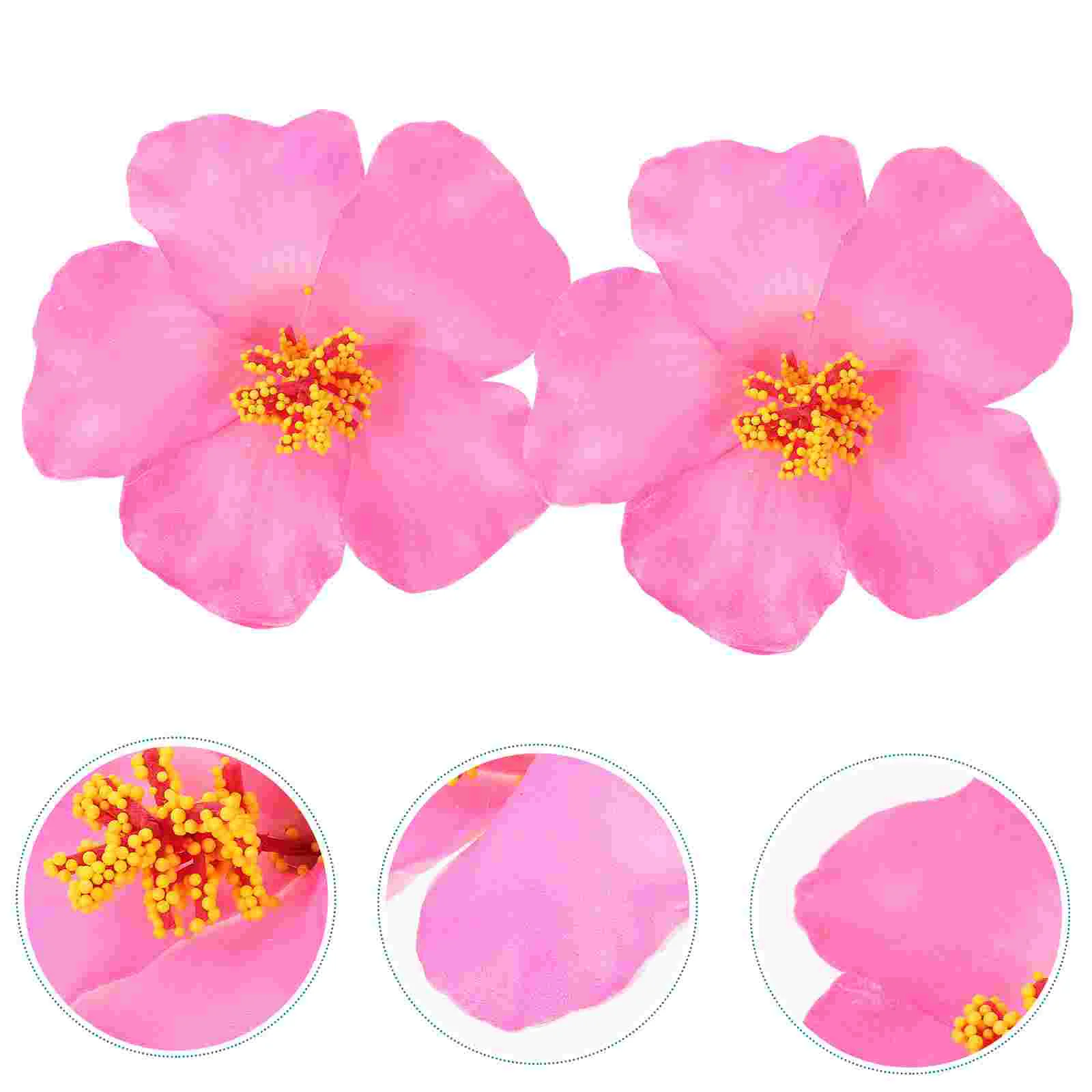 25 Pcs Artificial Hibiscus Flower Decorative Simulation EVA Imitation Party Accessory Bright Color Home Bedroom Living