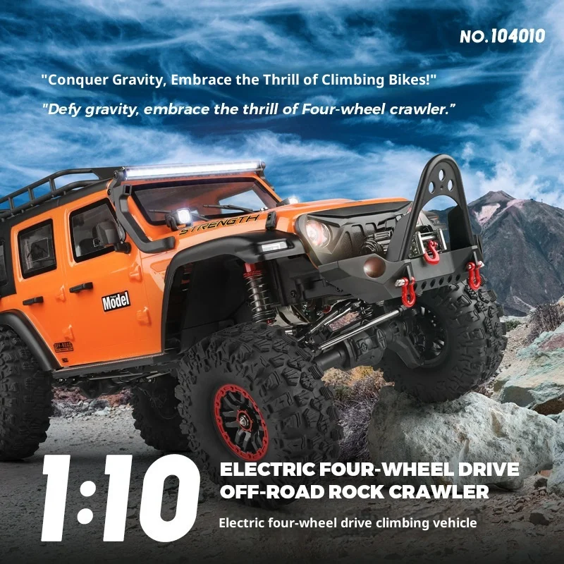 

1/10 Scale Electric 4WD RC Crawler Off-Road Vehicle Toy Car Model Remote Control Off-Road Racing Car for Kids and Adults
