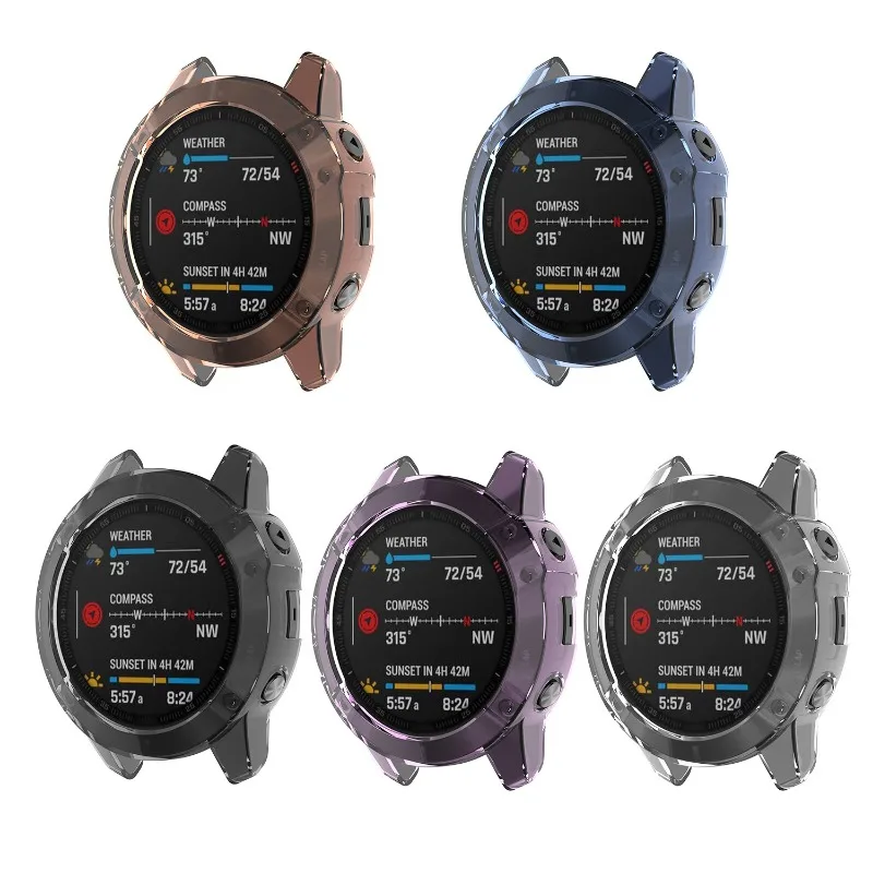 Weiche TPU-Schutzhülle für Garmin Fenix 6 6s 6x Smartwatch klarer Schutz rahmen für Garmin Fenix 6 Pro/6s Pro/6x Pro