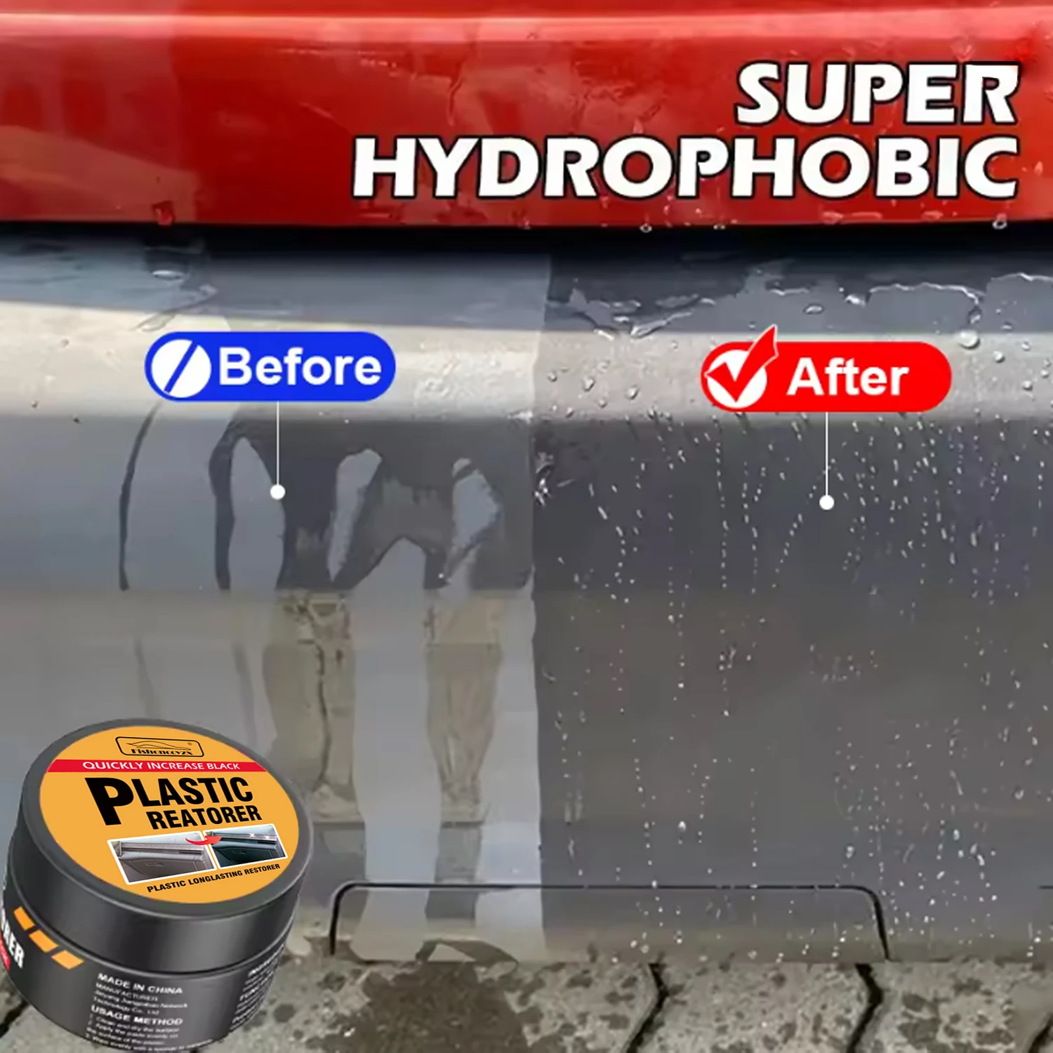 مرمم بلاستيك السيارة يعود إلى ملمع أسود للسيارات الداخلية من الجلد ولوحة تجديد طلاء الشمع وكيل تلميع السيارات وطلاء الإصلاح #4