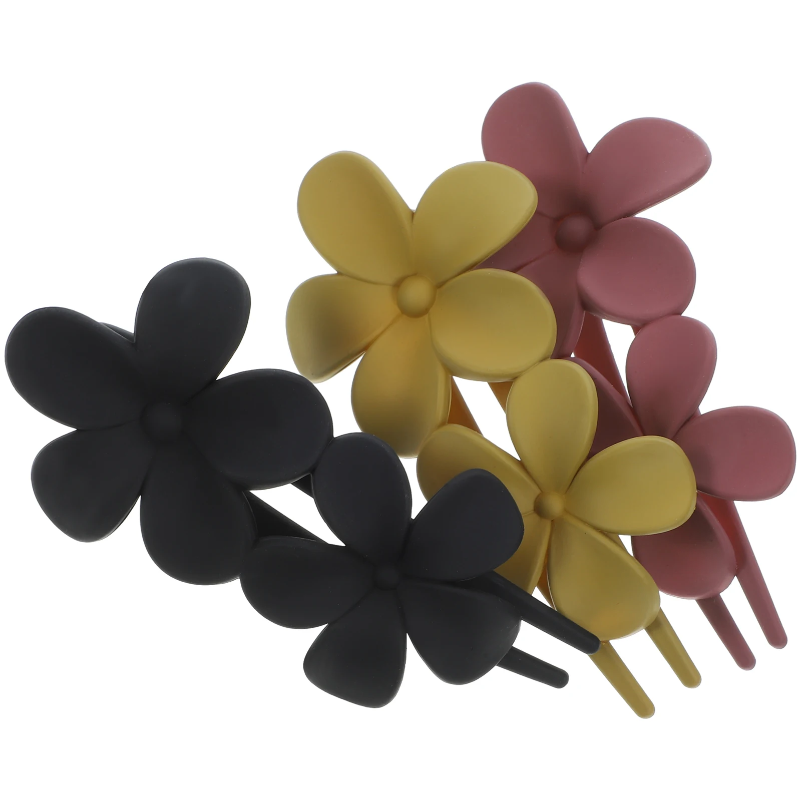 

3pcs Hair Accessories Women Stylish Flower Clips Volume Alligator Barrettes NonSlip PC Material for Styling Outing Events