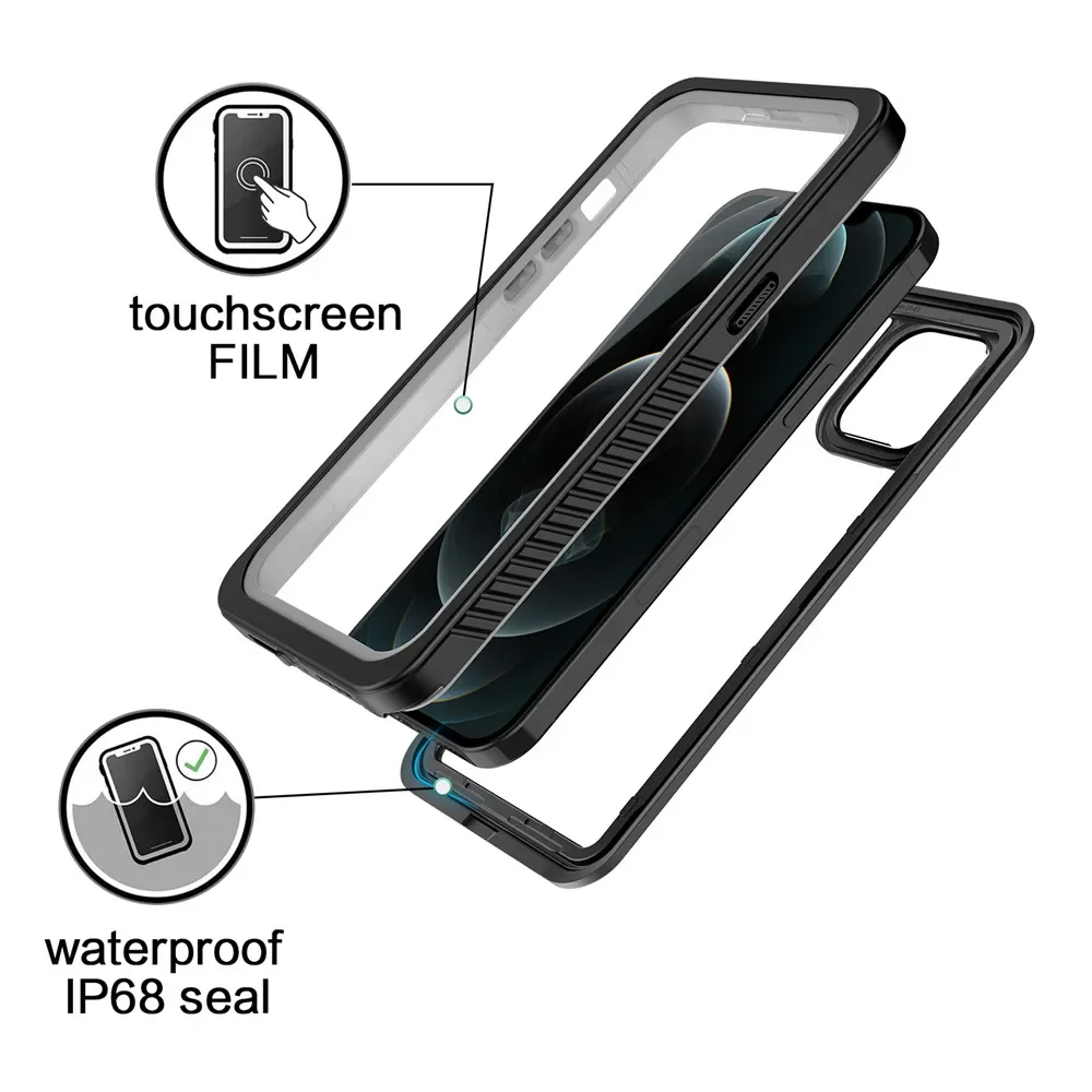 Hot Outdoor Sports Case For iPhone 12 Pro Max Coque For iPhone 11 Pro Max 12 Mini 12 Pro Funda IP68 Waterproof Swim Run Cover