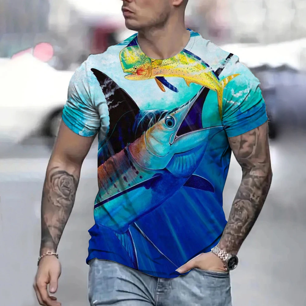 2024 Fishing Shirt Casual Loose Men Short Sleeve T Shirts UV Protection Tops Wear Summer Fishing Apparel Camiseta De Pesca Tops