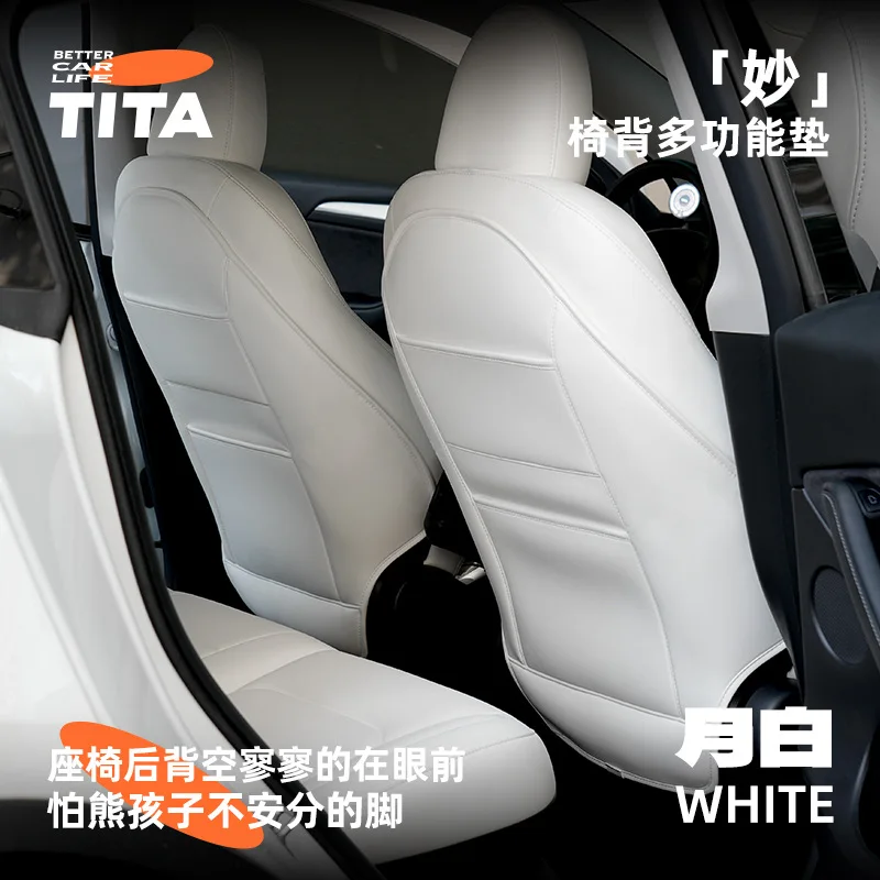 Model 3/Y Car Rear Seat Back Anti-Kick Pad New Version Protective Anti-Dirt Step-Proof Mat for Vehicle Interior Protection